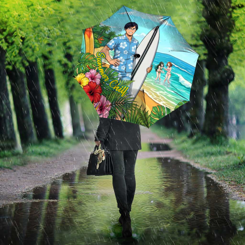 Tenya Iida Summer Chill Umbrella Tropical Anime Surf Escape