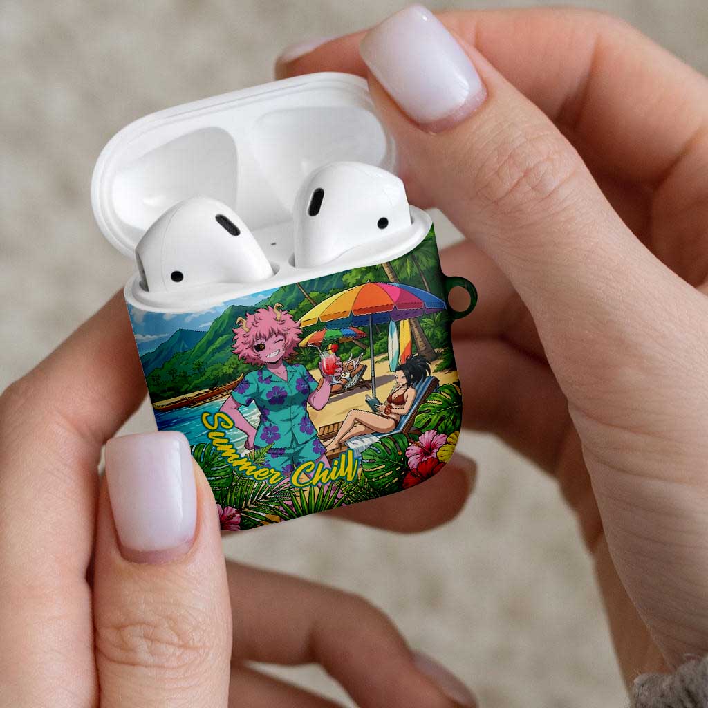 Mina Ashido Summer Chill AirPods Case Tropical Anime Cocktail Vibes