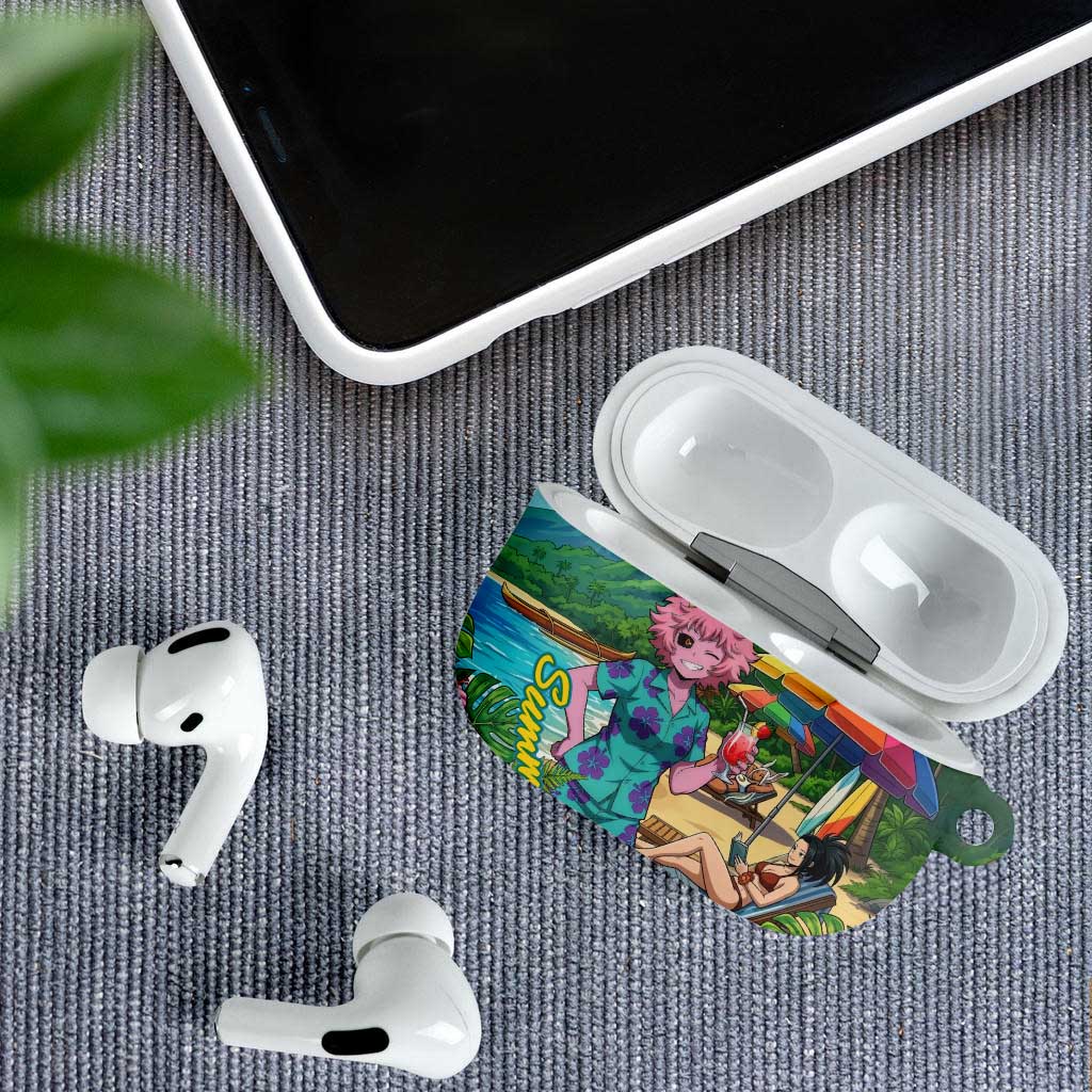 Mina Ashido Summer Chill AirPods Case Tropical Anime Cocktail Vibes