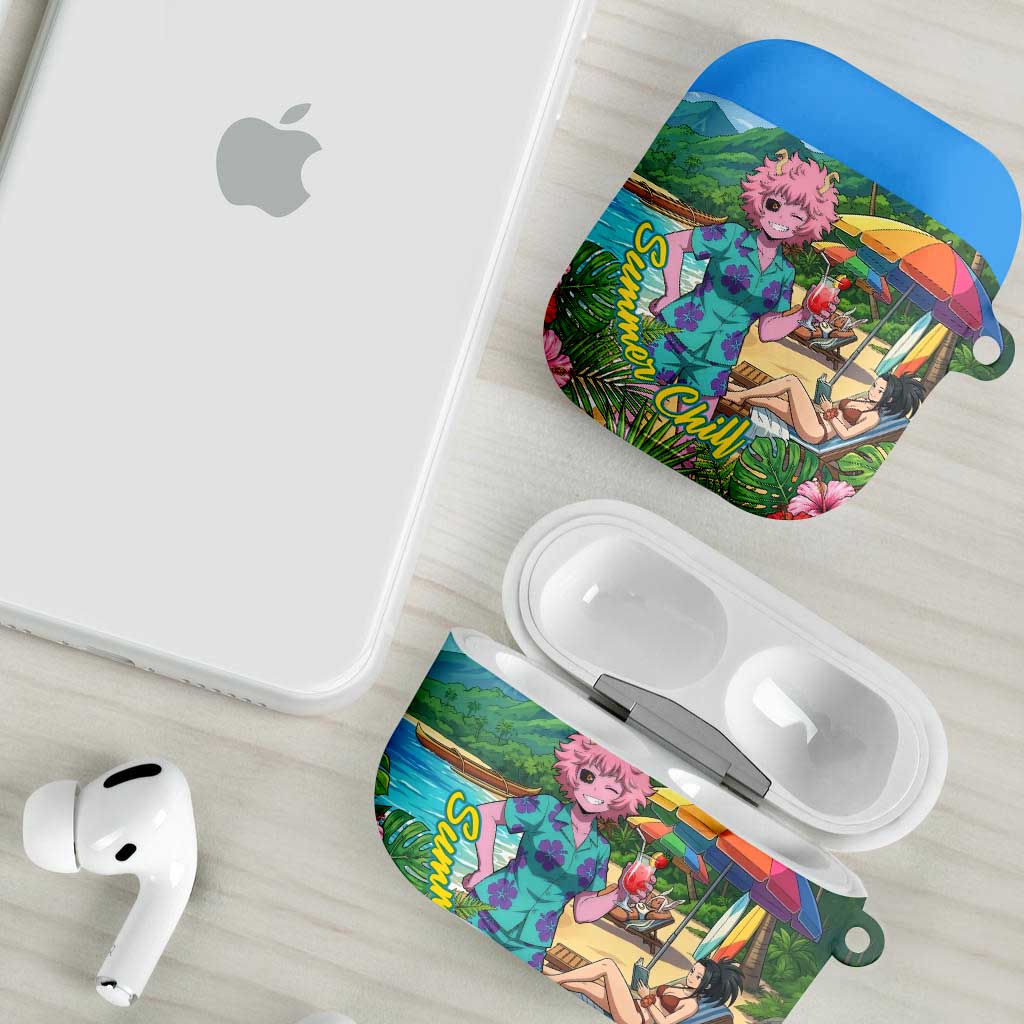 Mina Ashido Summer Chill AirPods Case Tropical Anime Cocktail Vibes