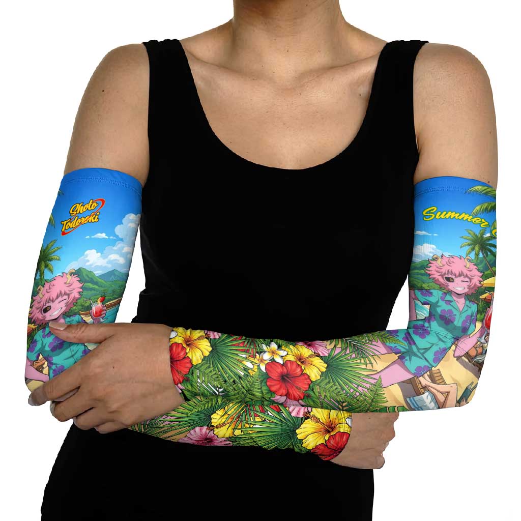 Mina Ashido Summer Chill Arm Sleeves Tropical Anime Cocktail Vibes