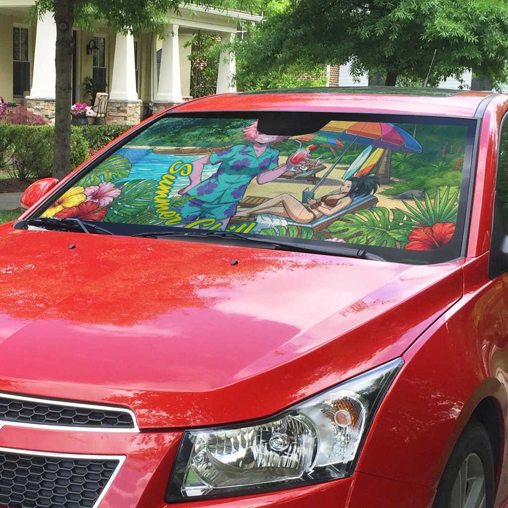 Mina Ashido Summer Chill Auto Sun Shade Tropical Anime Cocktail Vibes