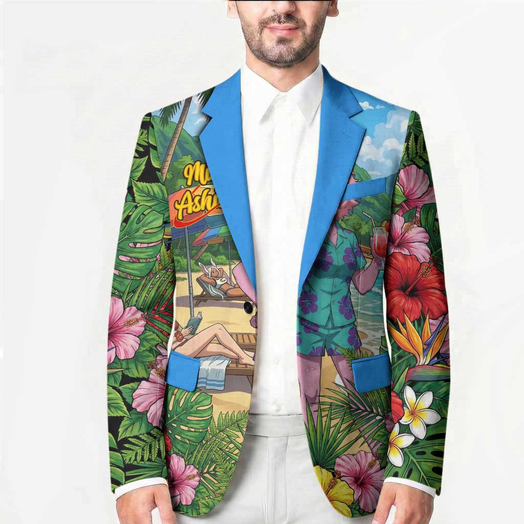 Mina Ashido Summer Chill Blazer Tropical Anime Cocktail Vibes