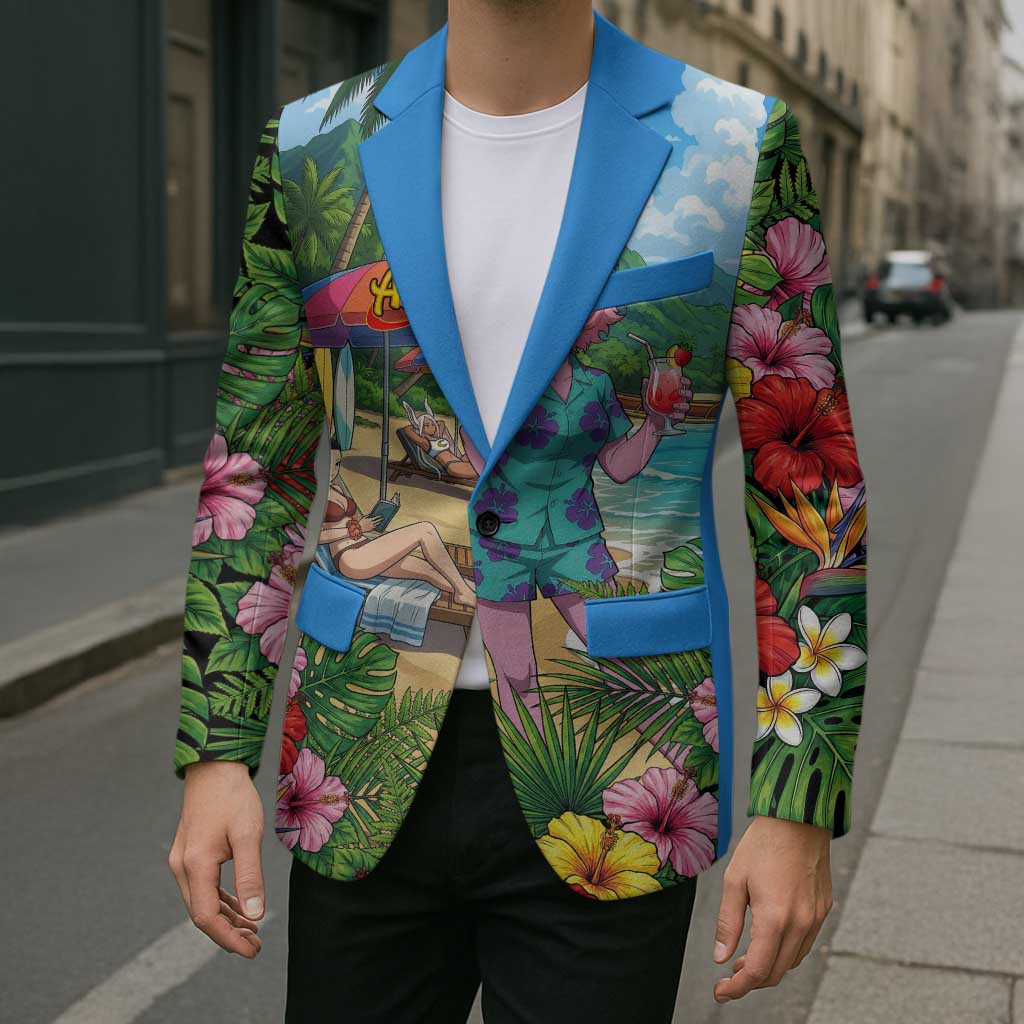 Mina Ashido Summer Chill Blazer Tropical Anime Cocktail Vibes