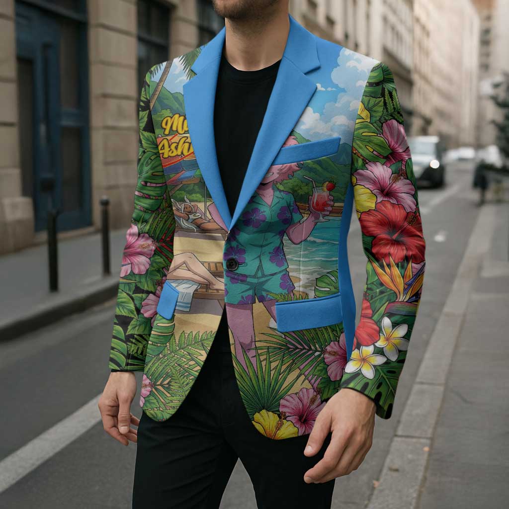 Mina Ashido Summer Chill Blazer Tropical Anime Cocktail Vibes