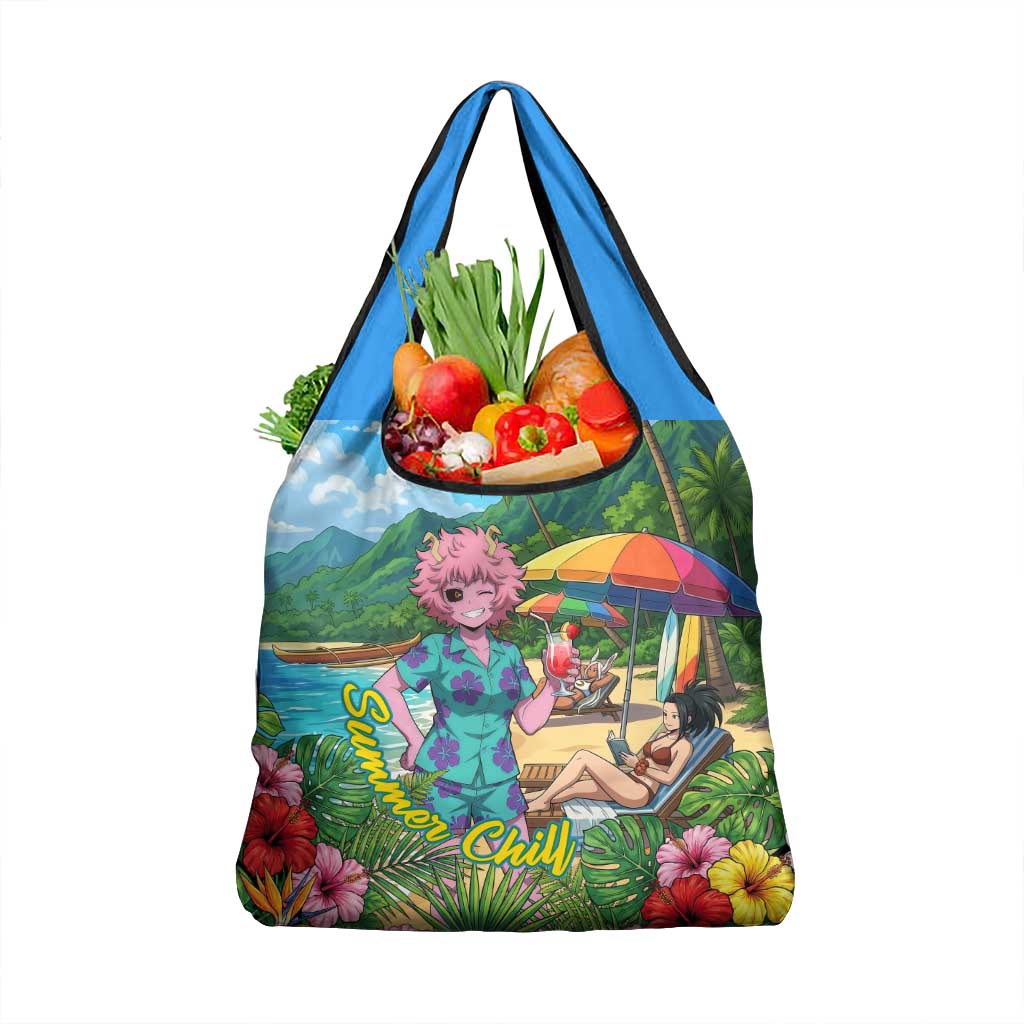 Mina Ashido Summer Chill Grocery Bag Tropical Anime Cocktail Vibes