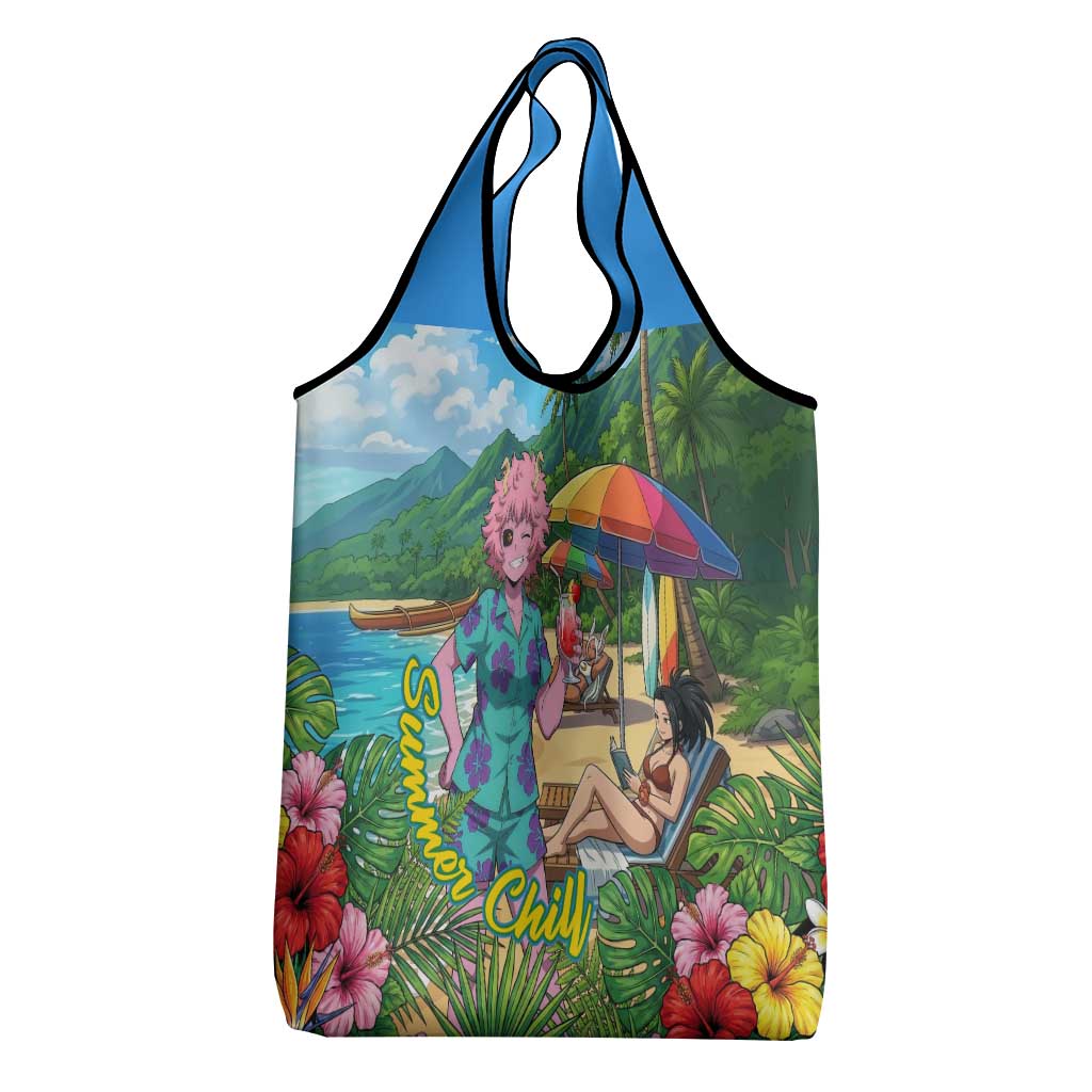 Mina Ashido Summer Chill Grocery Bag Tropical Anime Cocktail Vibes