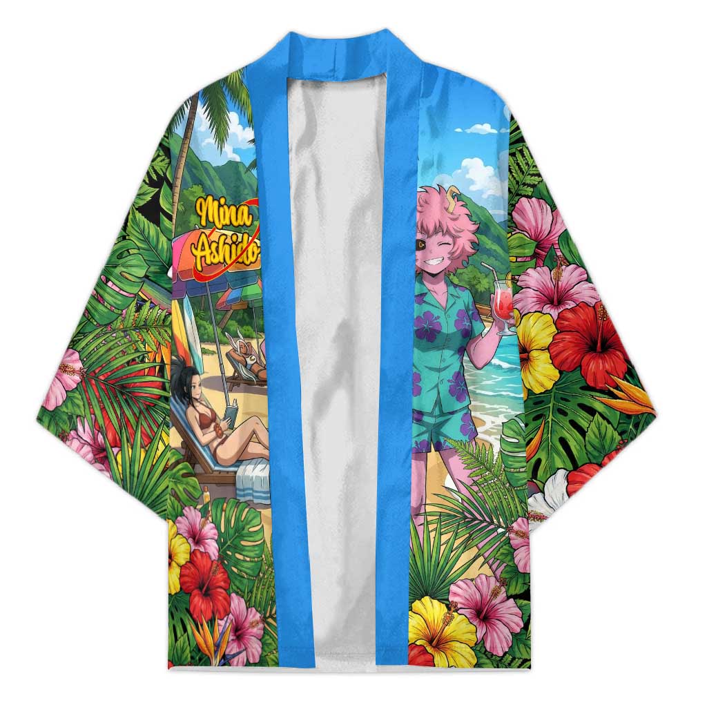 Mina Ashido Summer Chill Kimono Tropical Anime Cocktail Vibes