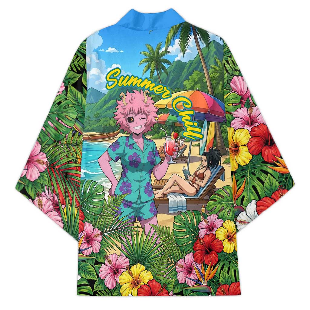 Mina Ashido Summer Chill Kimono Tropical Anime Cocktail Vibes