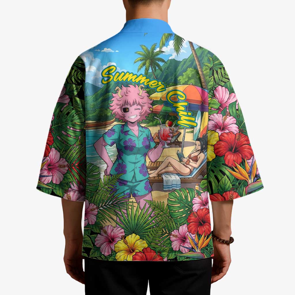 Mina Ashido Summer Chill Kimono Tropical Anime Cocktail Vibes