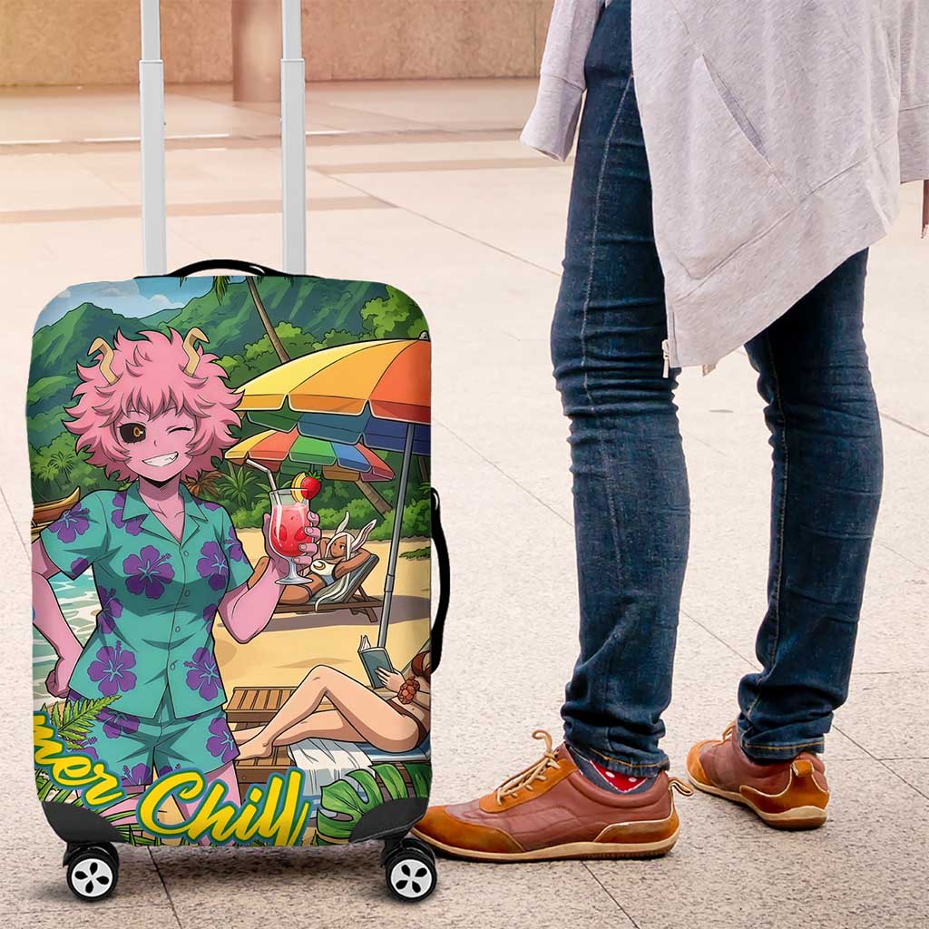 Mina Ashido Summer Chill Luggage Cover Tropical Anime Cocktail Vibes