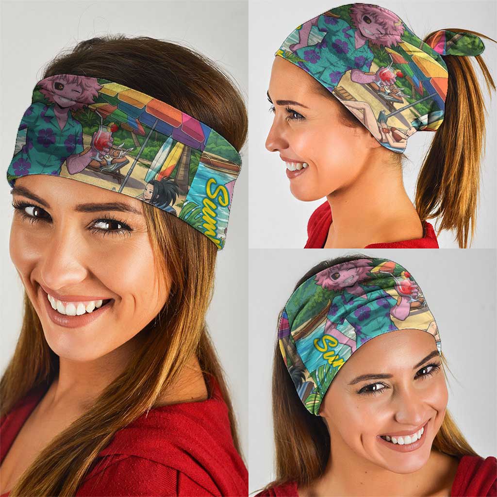 Mina Ashido Summer Chill Neck Gaiter Tropical Anime Cocktail Vibes
