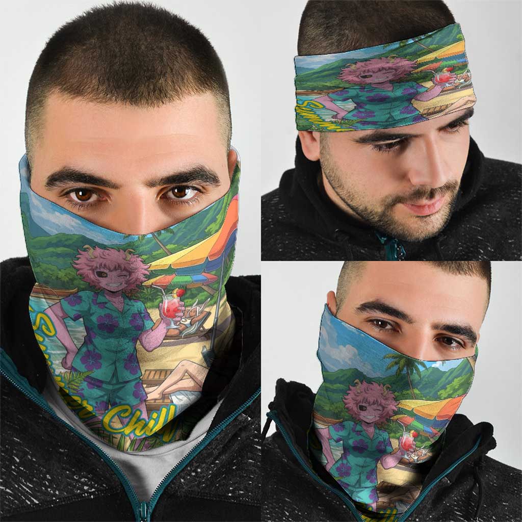Mina Ashido Summer Chill Neck Gaiter Tropical Anime Cocktail Vibes