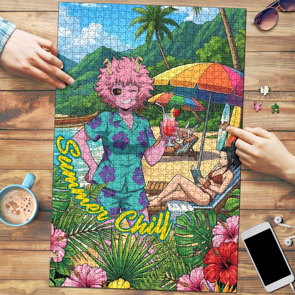 Mina Ashido Summer Chill Puzzle Tropical Anime Cocktail Vibes