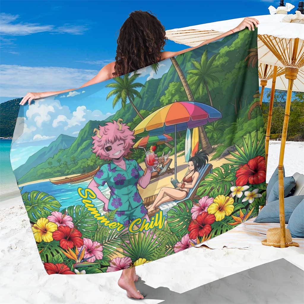 Mina Ashido Summer Chill Sarong Tropical Anime Cocktail Vibes