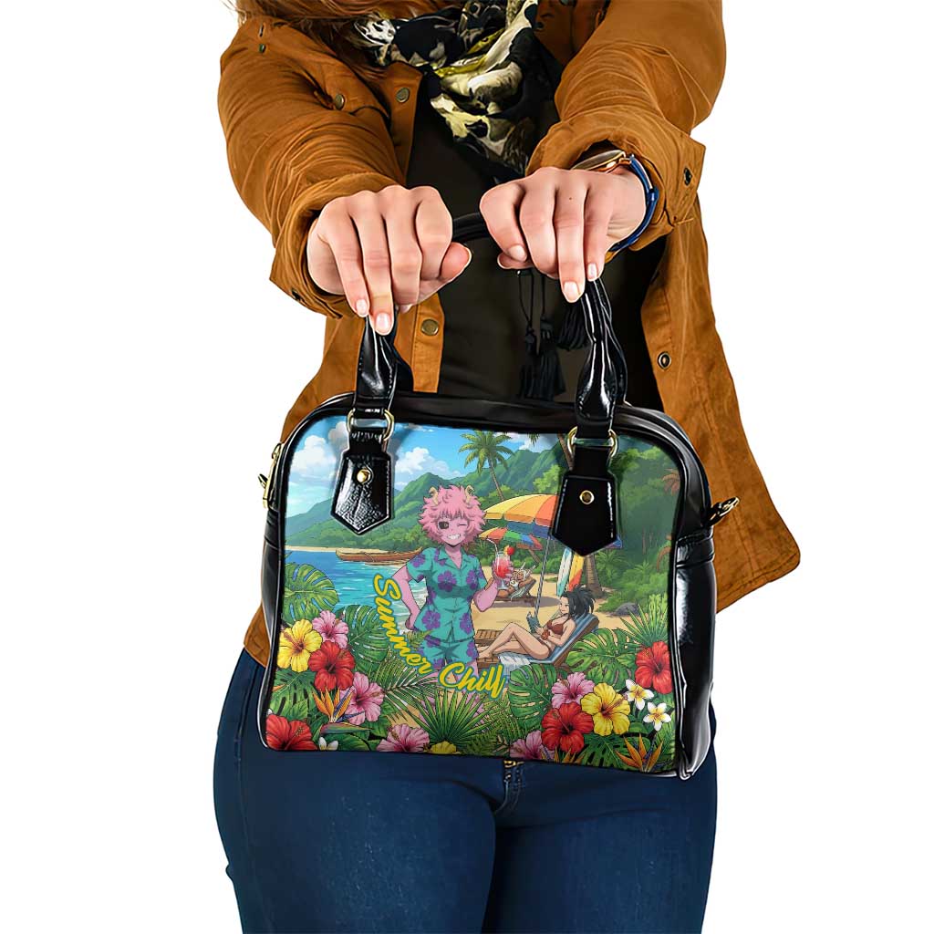 Mina Ashido Summer Chill Shoulder Handbag Tropical Anime Cocktail Vibes