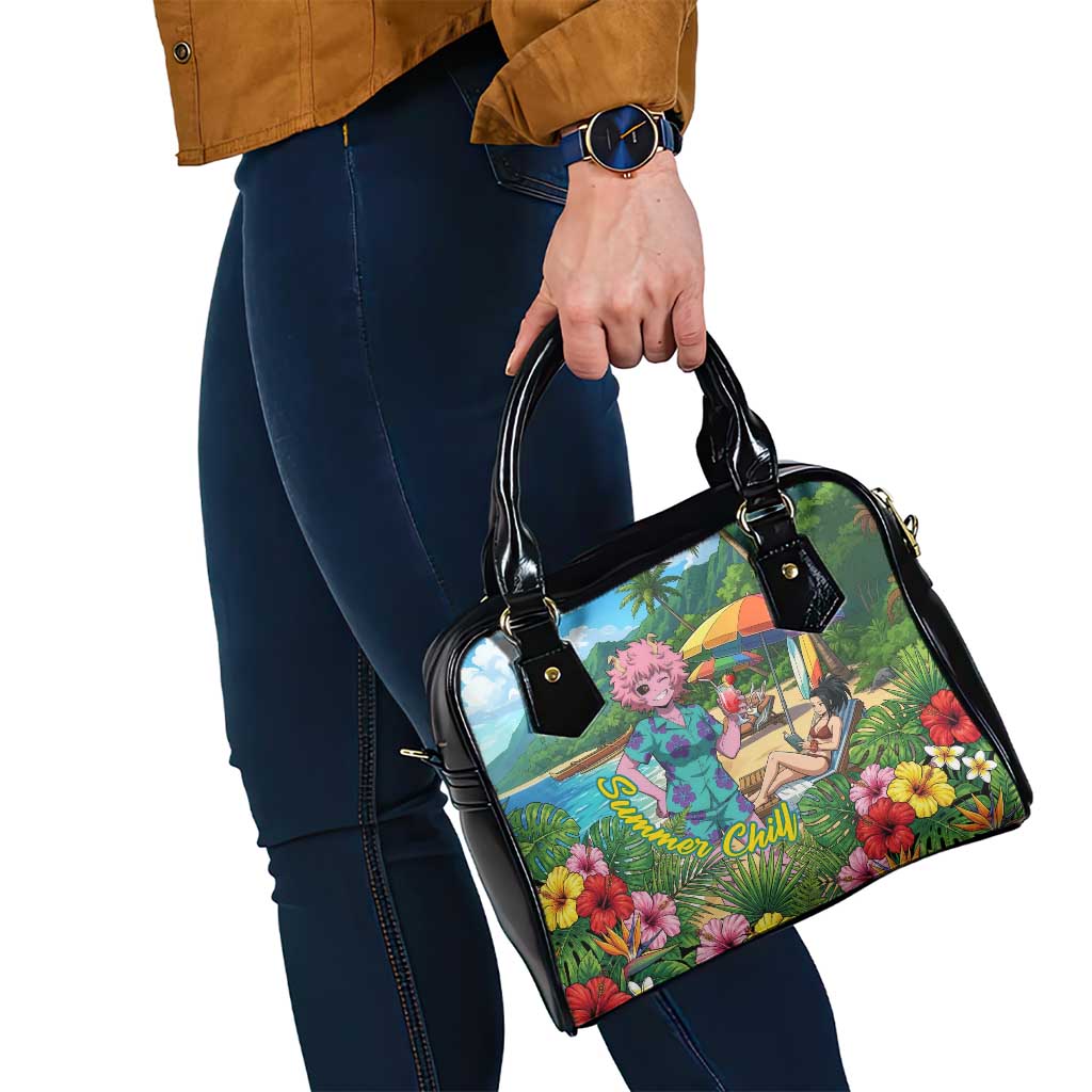 Mina Ashido Summer Chill Shoulder Handbag Tropical Anime Cocktail Vibes