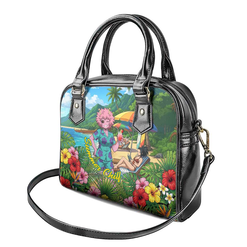 Mina Ashido Summer Chill Shoulder Handbag Tropical Anime Cocktail Vibes
