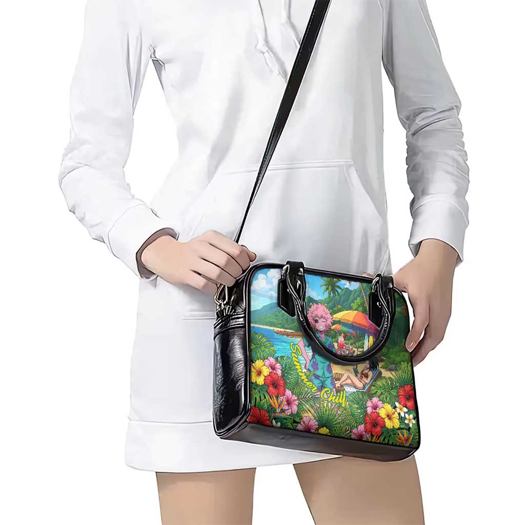 Mina Ashido Summer Chill Shoulder Handbag Tropical Anime Cocktail Vibes