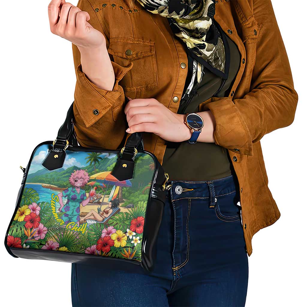 Mina Ashido Summer Chill Shoulder Handbag Tropical Anime Cocktail Vibes