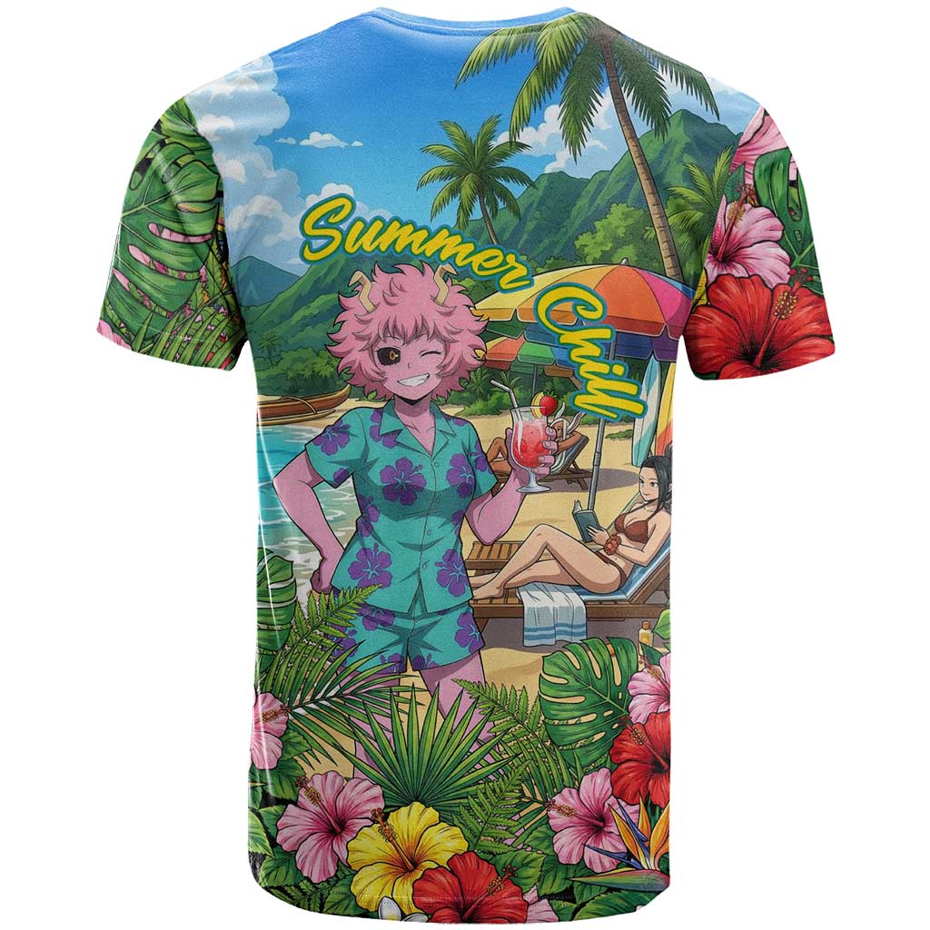 Mina Ashido Summer Chill T Shirt Tropical Anime Cocktail Vibes