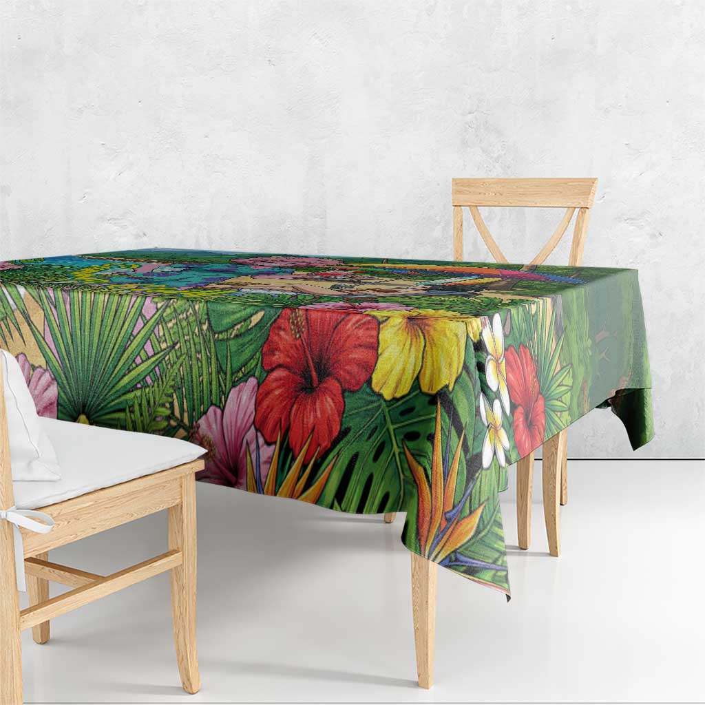 Mina Ashido Summer Chill Tablecloth Tropical Anime Cocktail Vibes