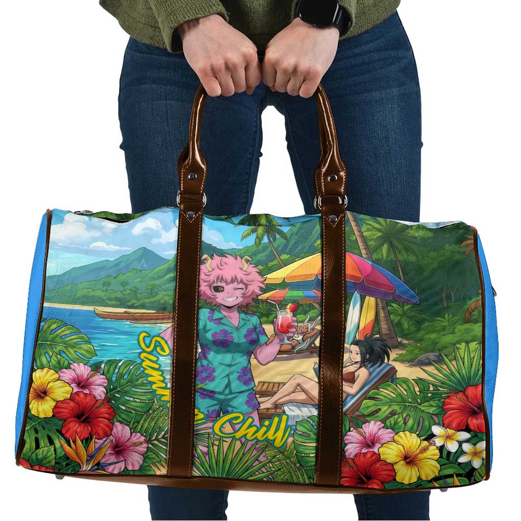 Mina Ashido Summer Chill Travel Bag Tropical Anime Cocktail Vibes