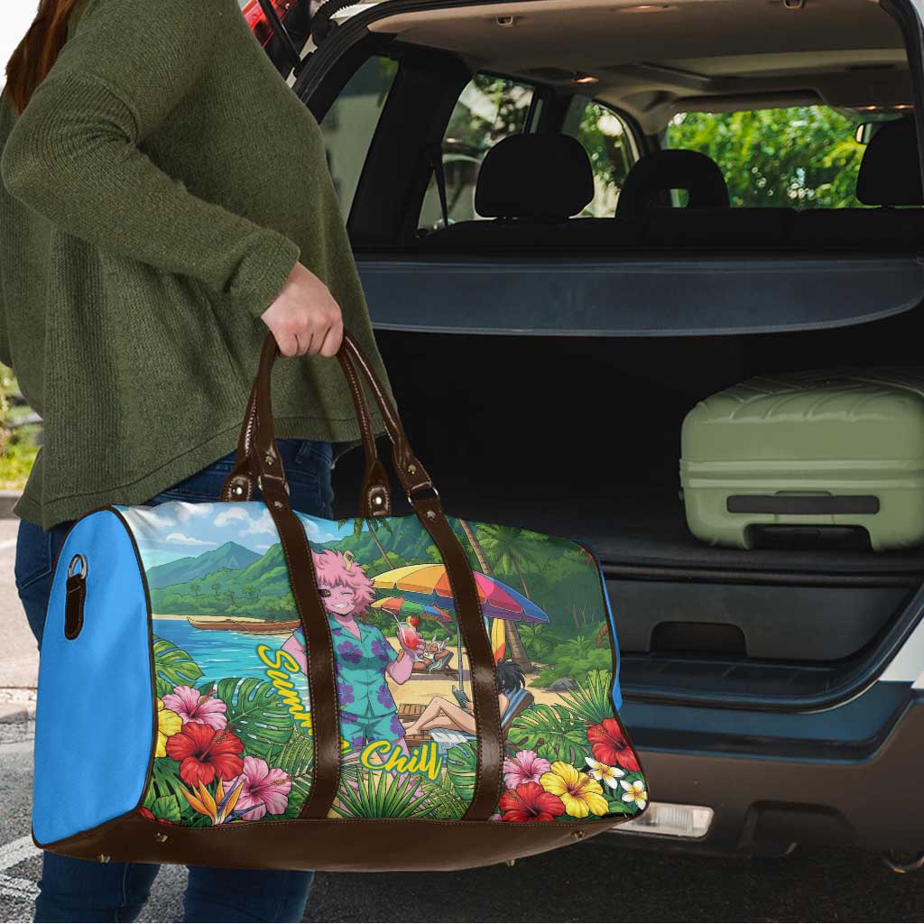 Mina Ashido Summer Chill Travel Bag Tropical Anime Cocktail Vibes