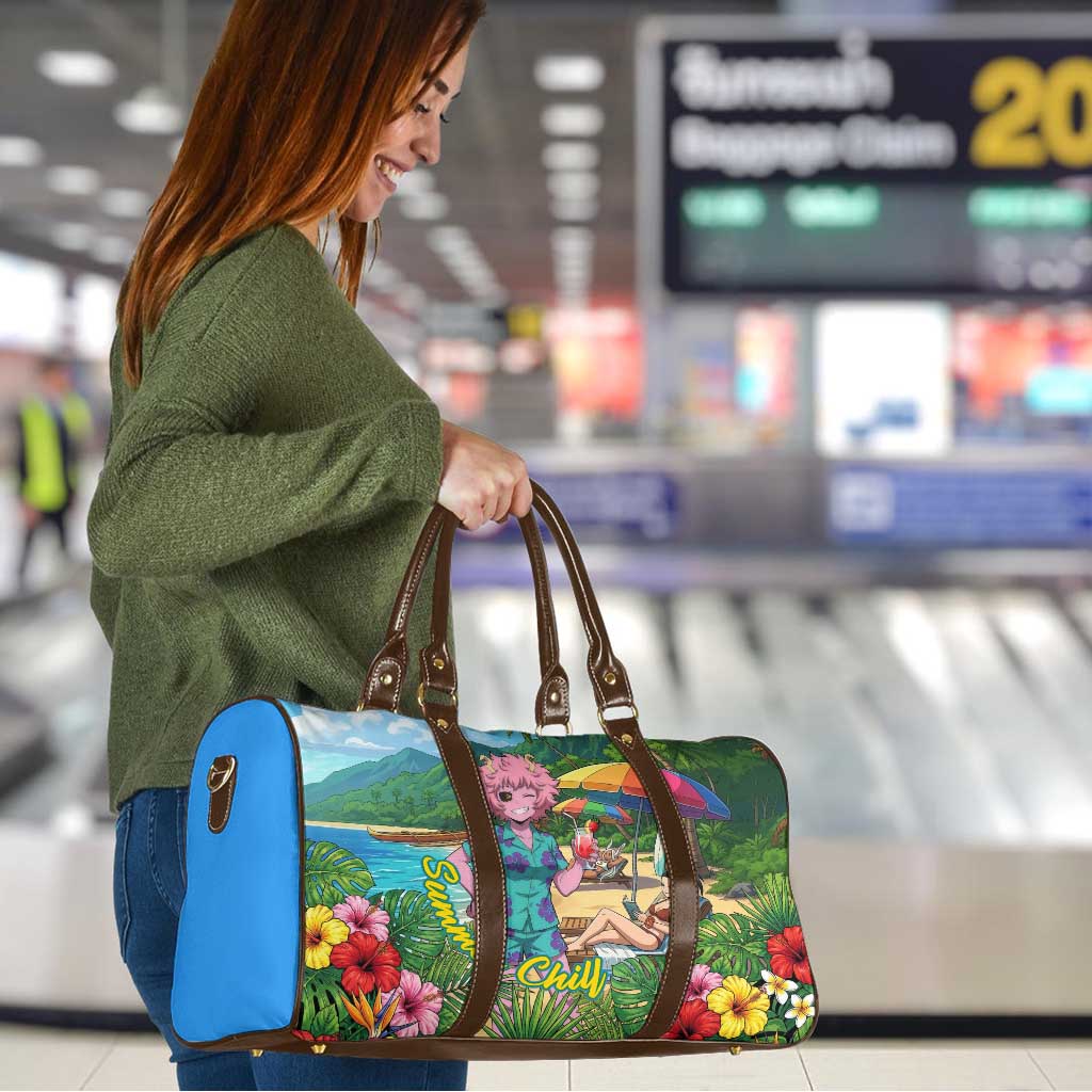 Mina Ashido Summer Chill Travel Bag Tropical Anime Cocktail Vibes