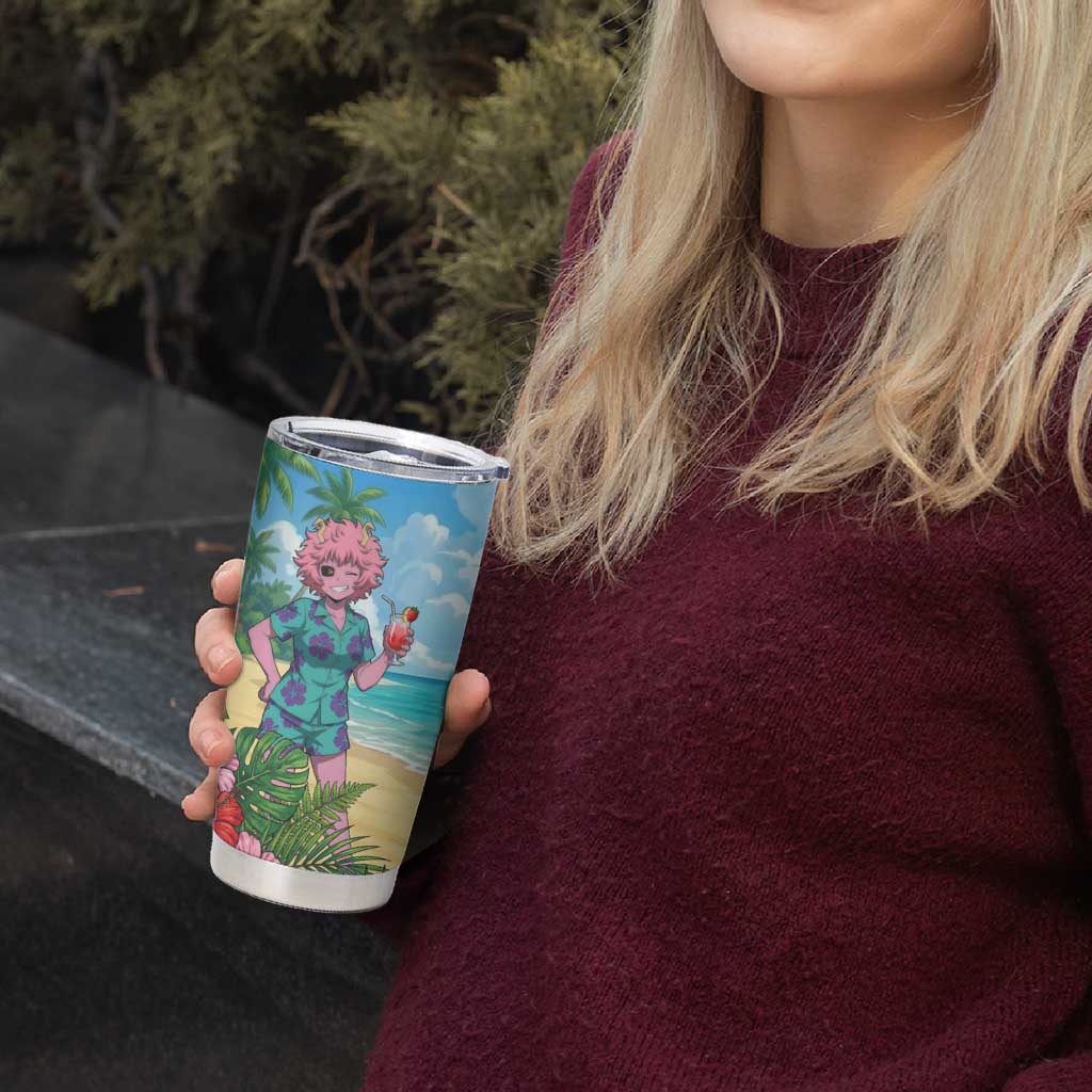 Mina Ashido Summer Chill Tumbler Cup Tropical Anime Cocktail Vibes
