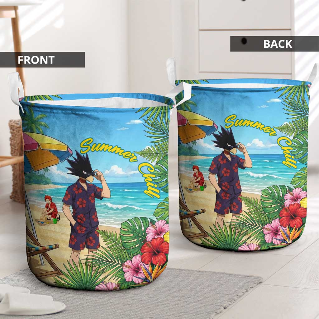 Fumikage Tokoyami Summer Chill Laundry Basket Tropical Anime Beach Mood