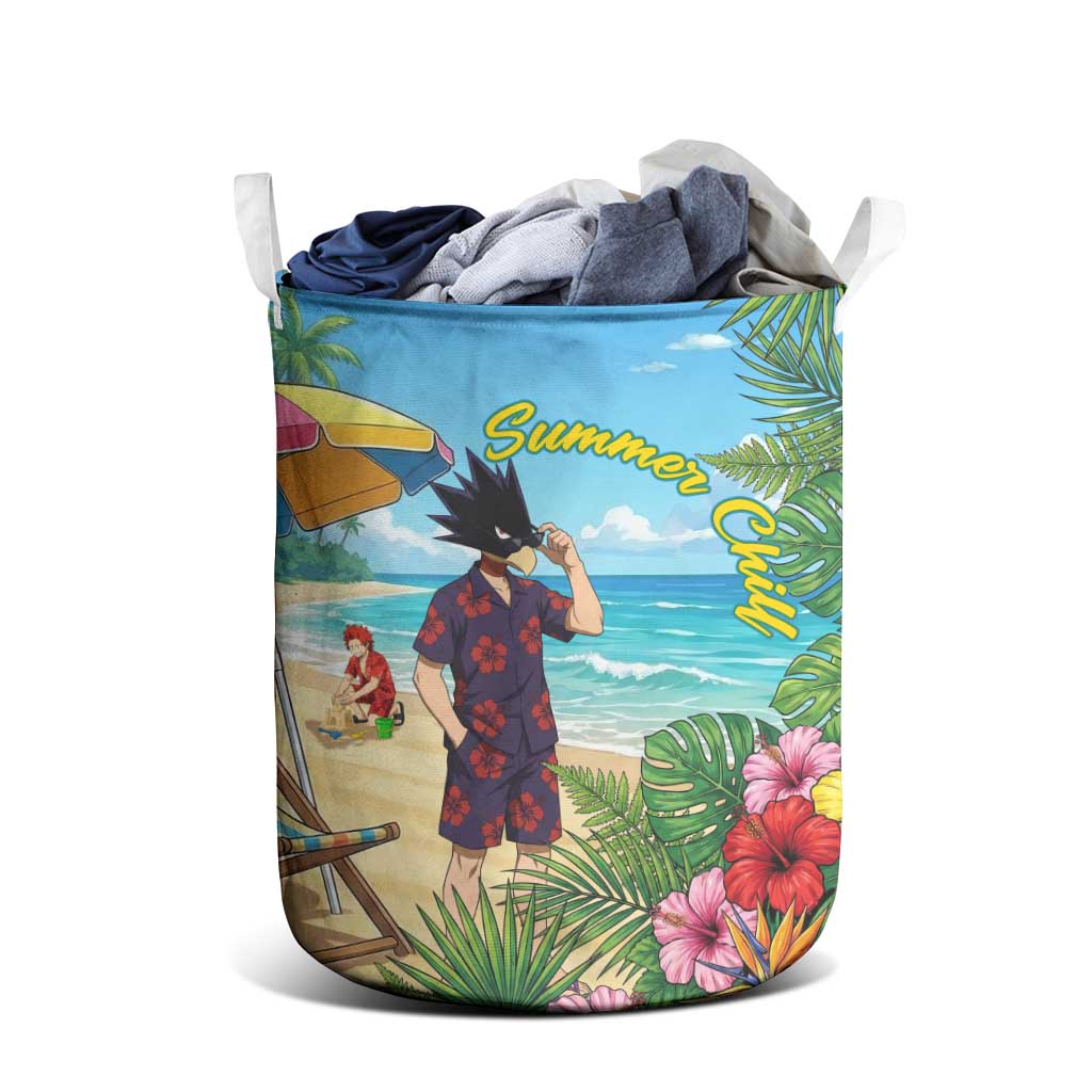Fumikage Tokoyami Summer Chill Laundry Basket Tropical Anime Beach Mood