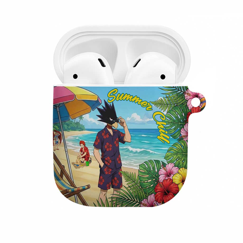 Fumikage Tokoyami Summer Chill AirPods Case Tropical Anime Beach Mood