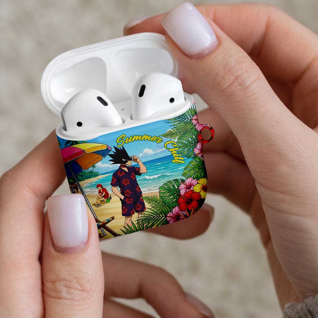 Fumikage Tokoyami Summer Chill AirPods Case Tropical Anime Beach Mood