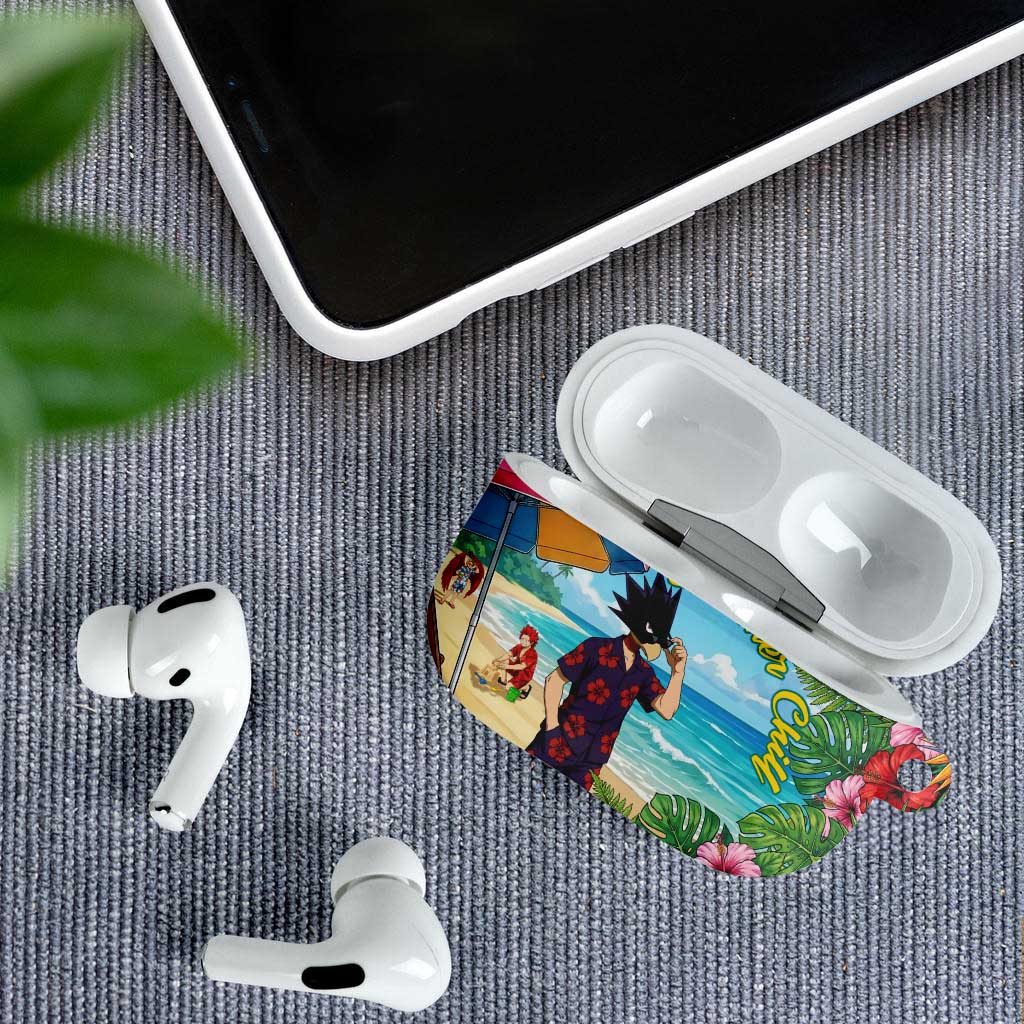 Fumikage Tokoyami Summer Chill AirPods Case Tropical Anime Beach Mood