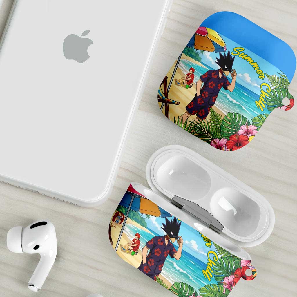 Fumikage Tokoyami Summer Chill AirPods Case Tropical Anime Beach Mood