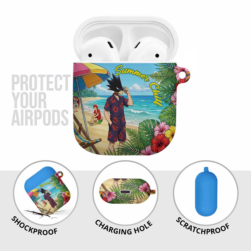 Fumikage Tokoyami Summer Chill AirPods Case Tropical Anime Beach Mood