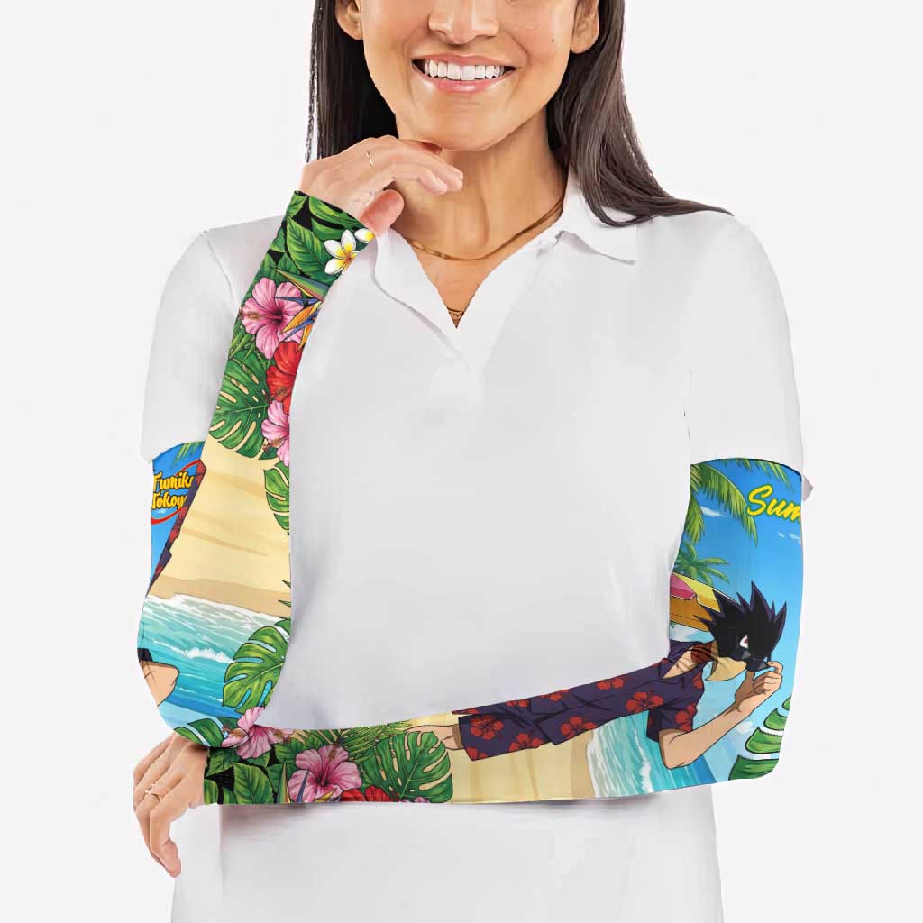 Fumikage Tokoyami Summer Chill Arm Sleeves Tropical Anime Beach Mood