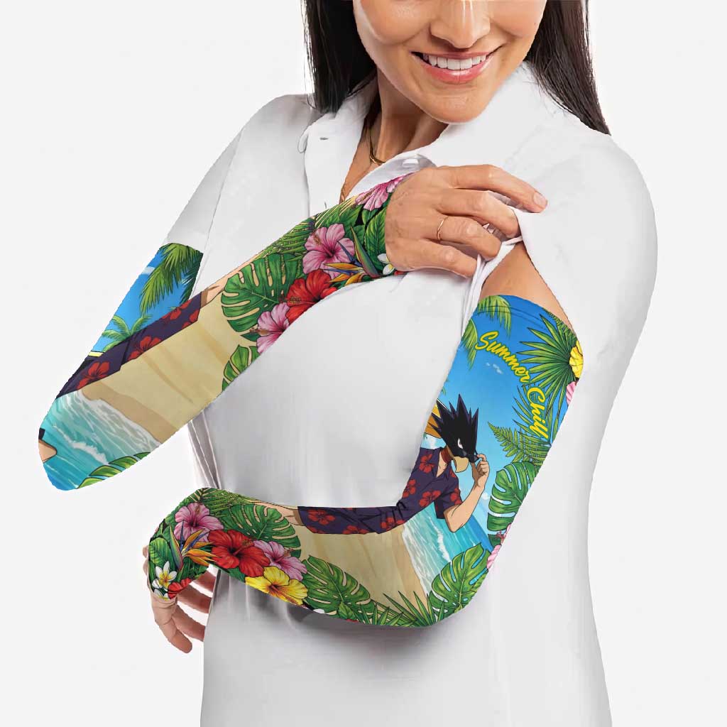 Fumikage Tokoyami Summer Chill Arm Sleeves Tropical Anime Beach Mood