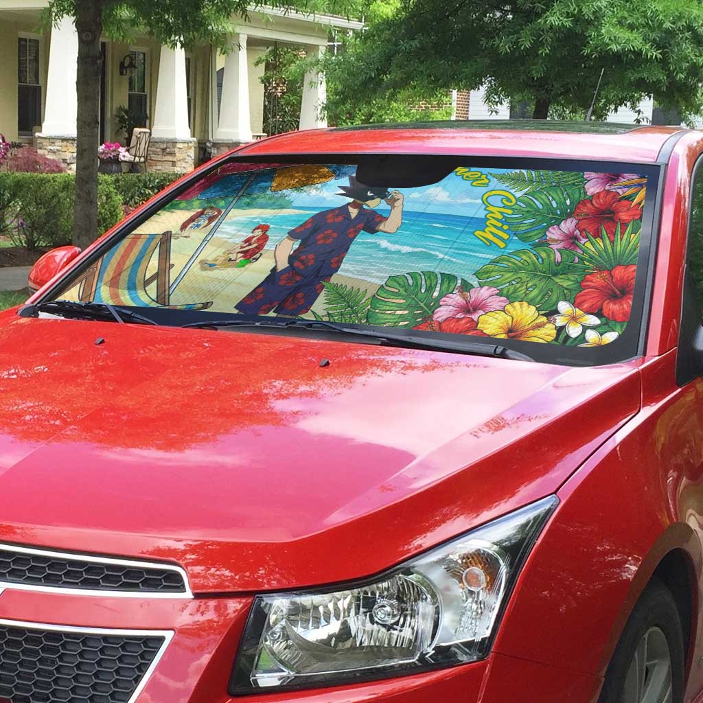 Fumikage Tokoyami Summer Chill Auto Sun Shade Tropical Anime Beach Mood