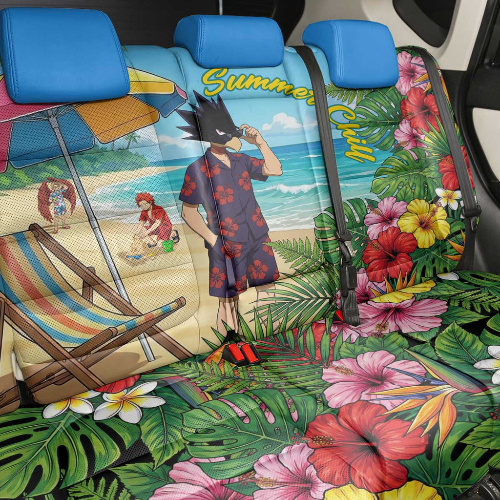 Fumikage Tokoyami Summer Chill Back Car Seat Cover Tropical Anime Beach Mood