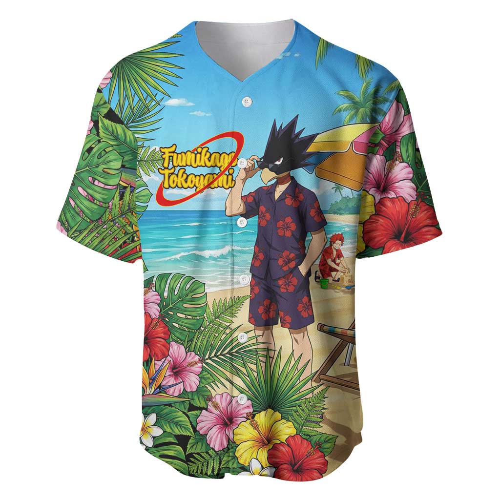 Fumikage Tokoyami Summer Chill Baseball Jersey Tropical Anime Beach Mood