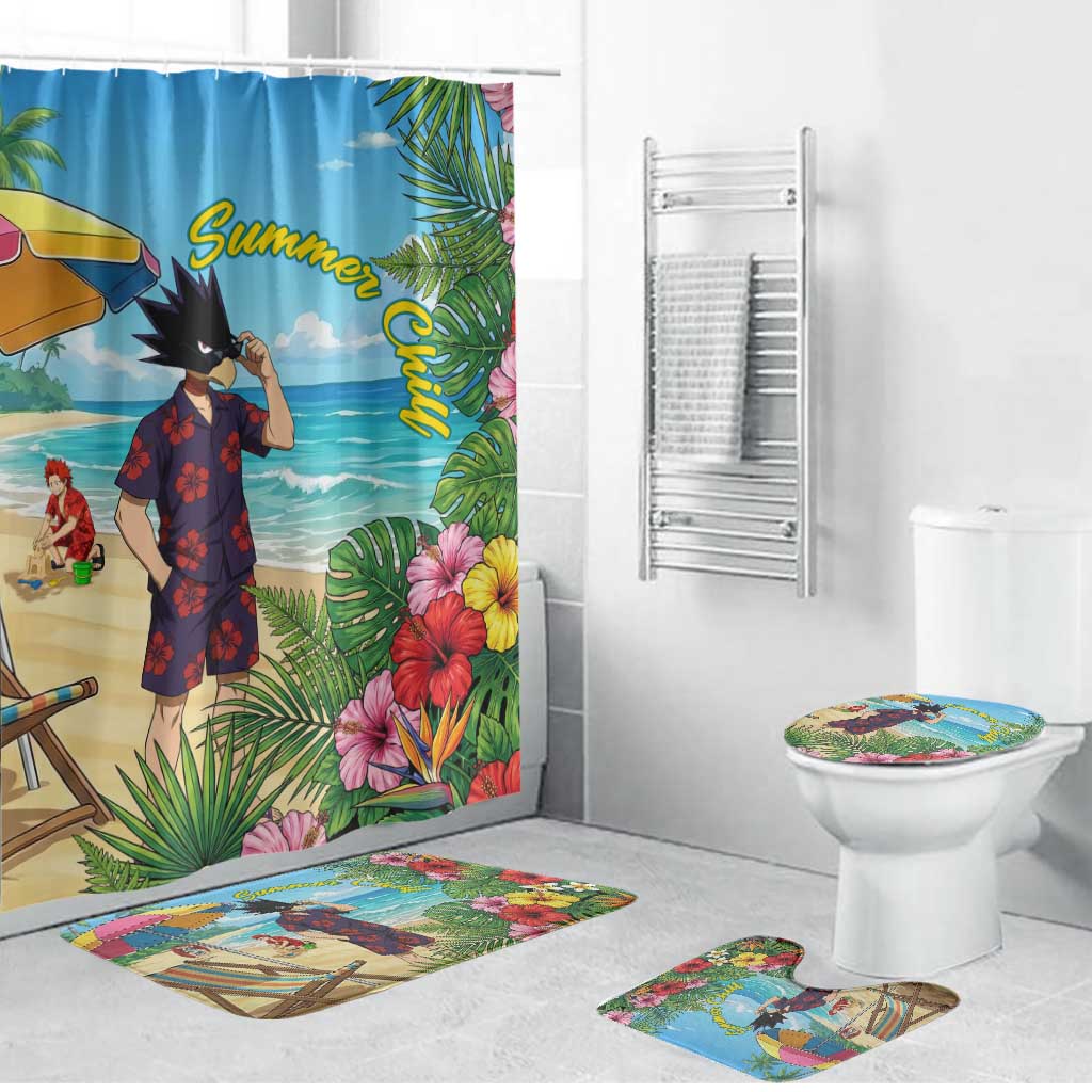 Fumikage Tokoyami Summer Chill Bathroom Set Tropical Anime Beach Mood