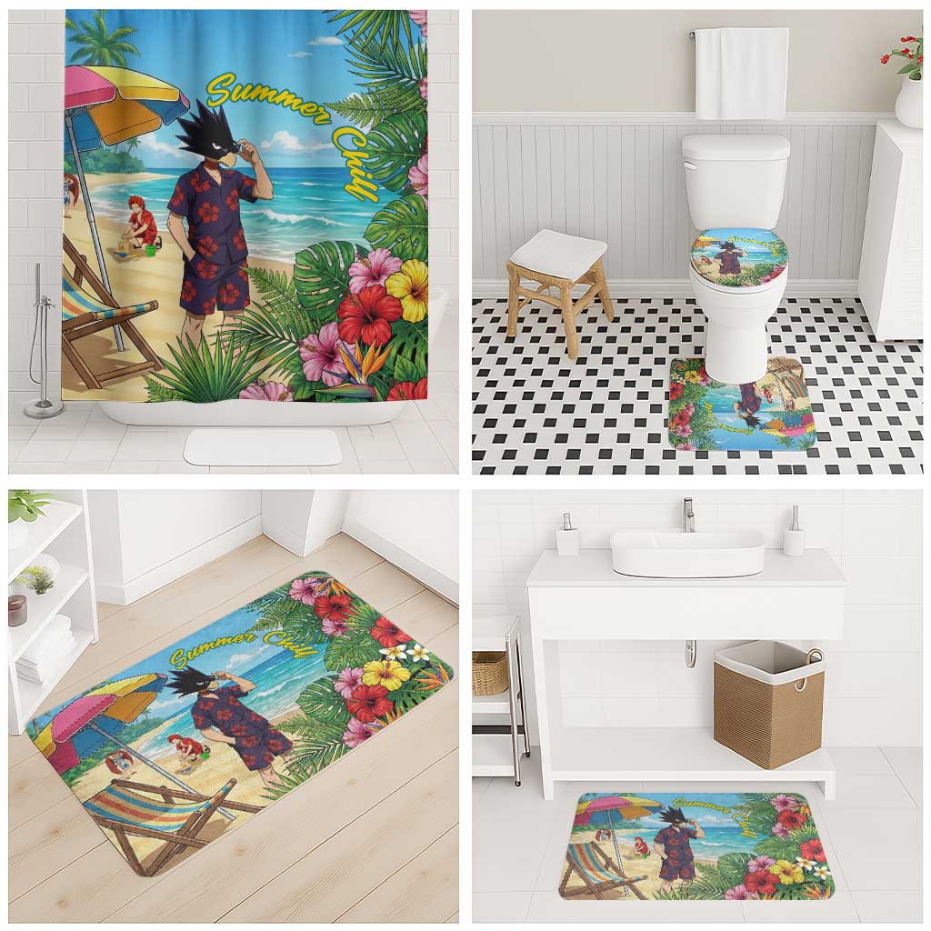 Fumikage Tokoyami Summer Chill Bathroom Set Tropical Anime Beach Mood