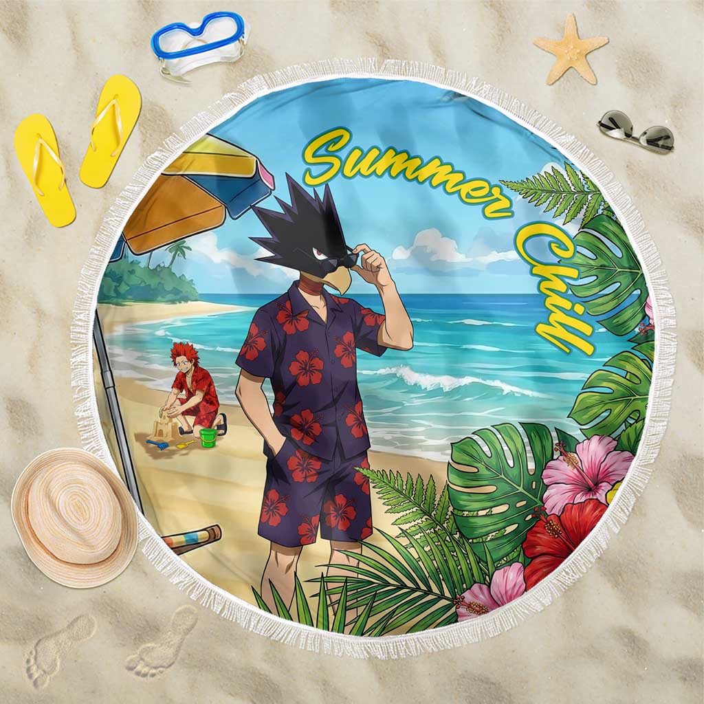 Fumikage Tokoyami Summer Chill Beach Blanket Tropical Anime Beach Mood