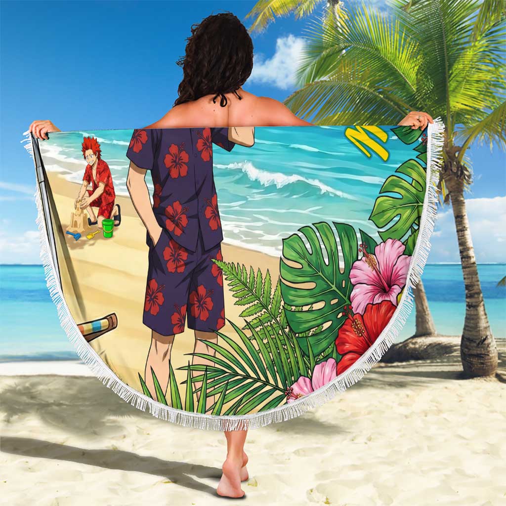 Fumikage Tokoyami Summer Chill Beach Blanket Tropical Anime Beach Mood