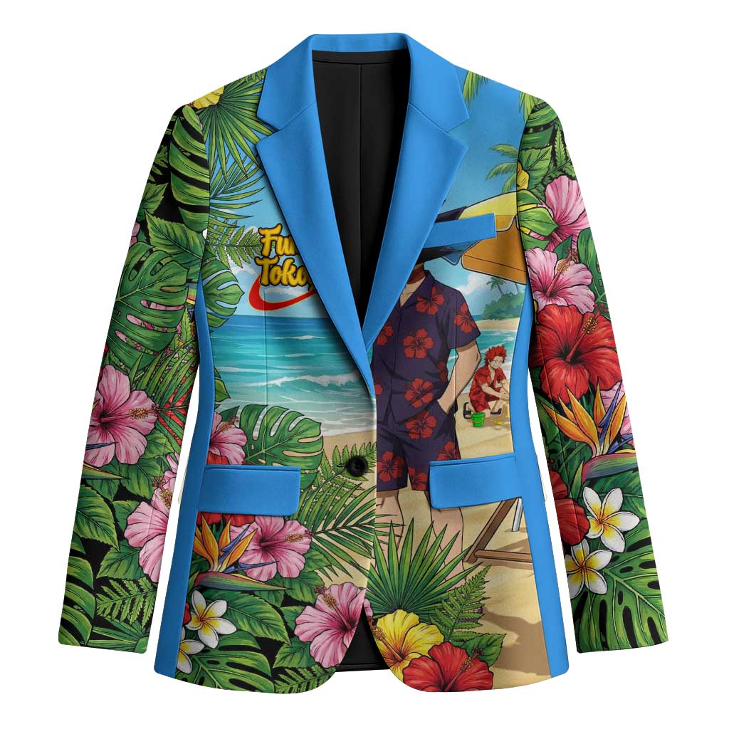 Fumikage Tokoyami Summer Chill Blazer Tropical Anime Beach Mood