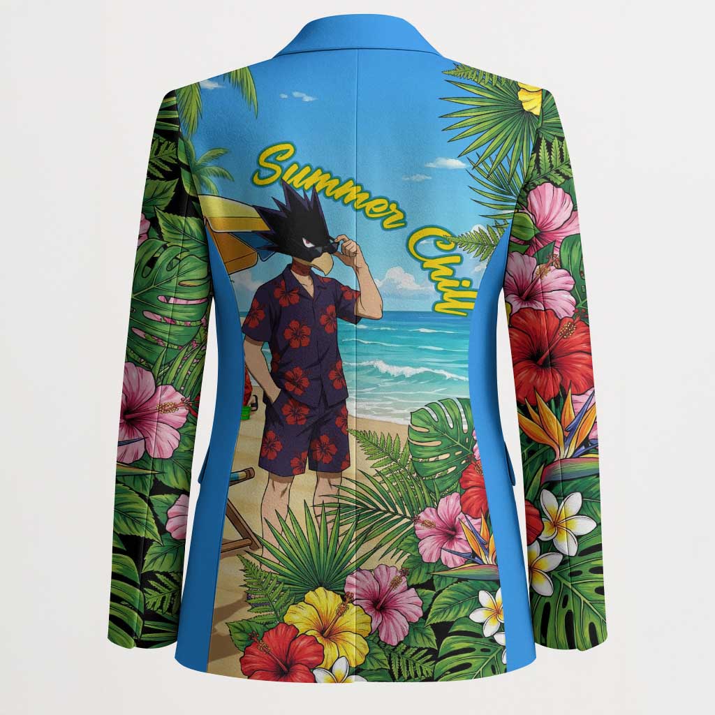 Fumikage Tokoyami Summer Chill Blazer Tropical Anime Beach Mood