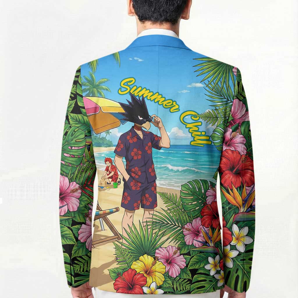 Fumikage Tokoyami Summer Chill Blazer Tropical Anime Beach Mood