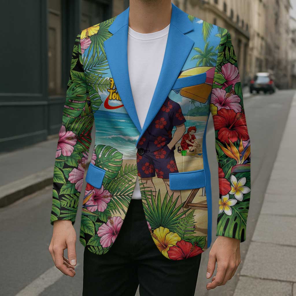 Fumikage Tokoyami Summer Chill Blazer Tropical Anime Beach Mood